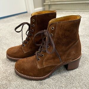 Frye Sabrina leather lace up boots